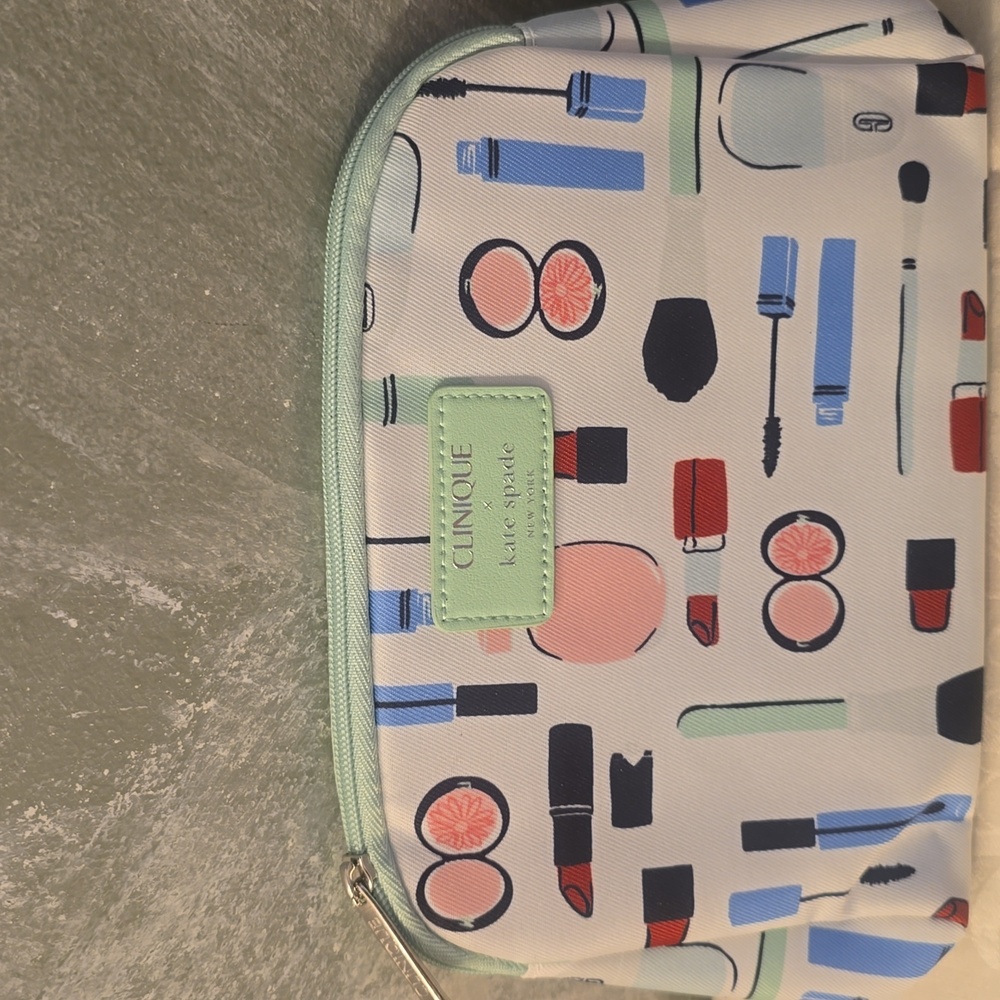 4 Clinique X Kate Spade Vibrant Cosmetic Bag Collection New - Picture 2 of 6